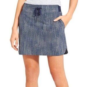 Athleta Blue Batik Midtwon Skort Size 0 Athleisure Skirt